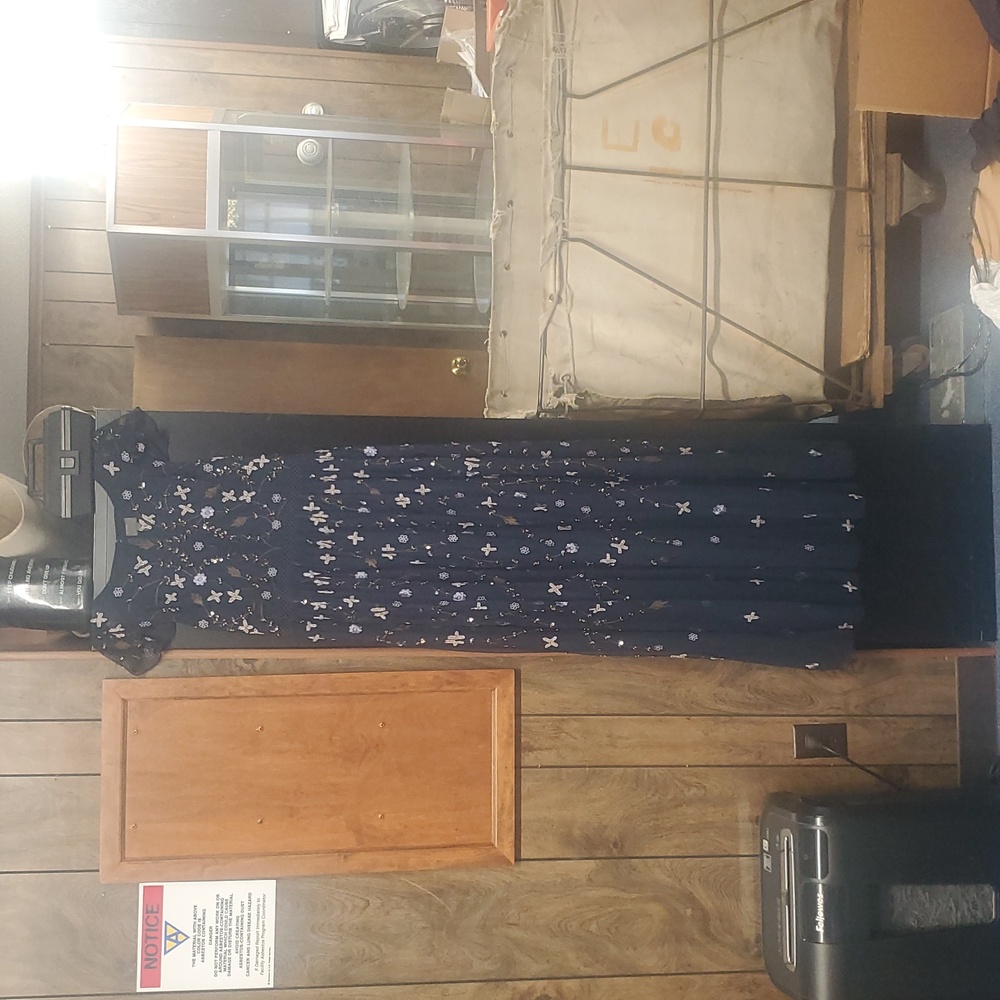 Asos Embellished Navy Blue Maxi Dress - Picture 4 of 8